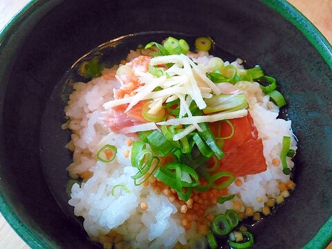 燻製の鮭のお茶漬け